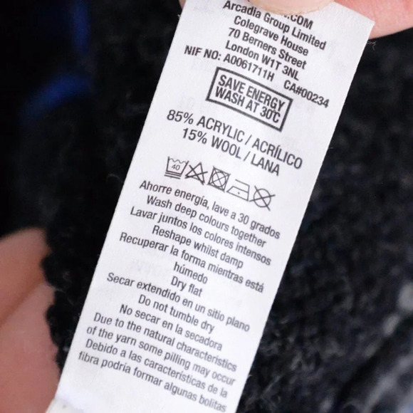 TopMan Black and Blue Knit Cardigan  ~Medium - Picture 5 of 14